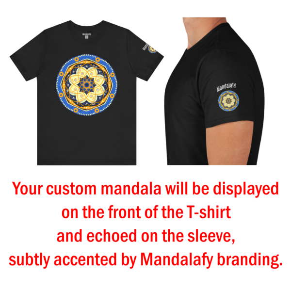 Black T-shirt - Wear your art: a shirt as unique as your own mandala creation - Image 2