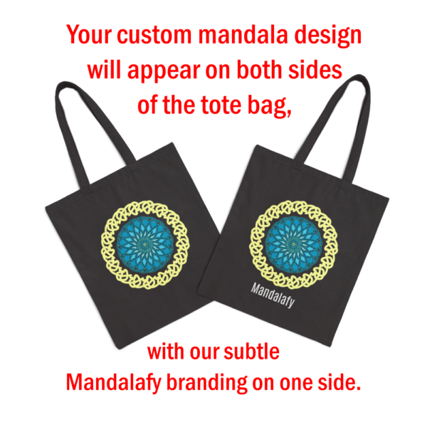Black Cotton Canvas Tote Bag – Design Your Own Wearable Art - Image 2
