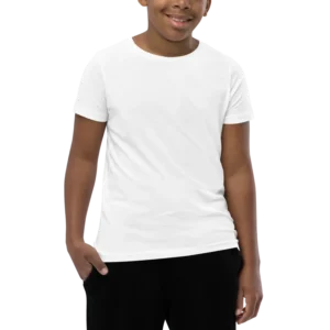 White T-shirt, Youth - Every time you wear this shirt, you'll feel the joy of your own creation