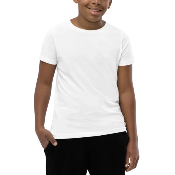 White T-shirt, Youth - Every time you wear this shirt, you'll feel the joy of your own creation