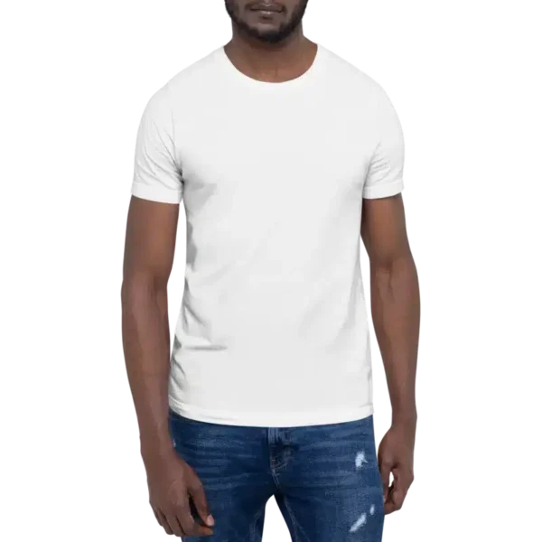 White T-shirt, Custom Text (Adult Unisex, Modern Fit)
