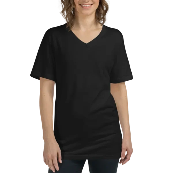 Black V-Neck T-shirt (Adult Unisex)