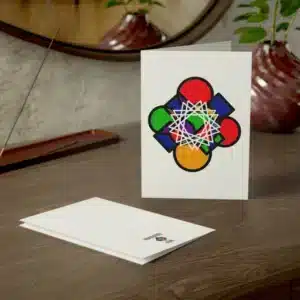 Greeting Cards (5"x7" Vertical), Mandala Puzzle Pieces
